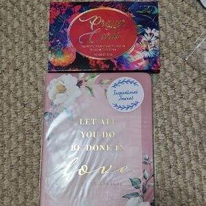 Pink Floral Inspirational Journal with Prayer Cards